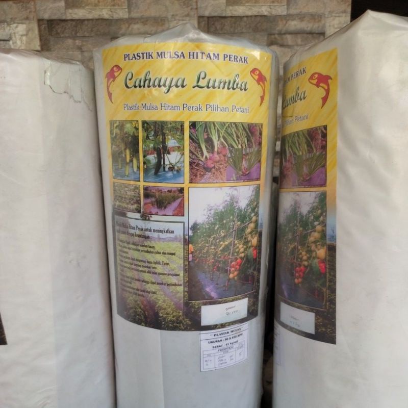 Plastik Mulsa Hitam Perak Cahaya Lumba ukuran 100 cm  panjang 650 M