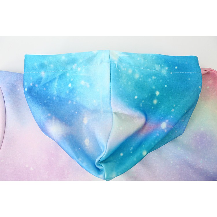KJA-32 hoodie unisex pria wanita full print high quality import korea jepang katun cotton galaxy