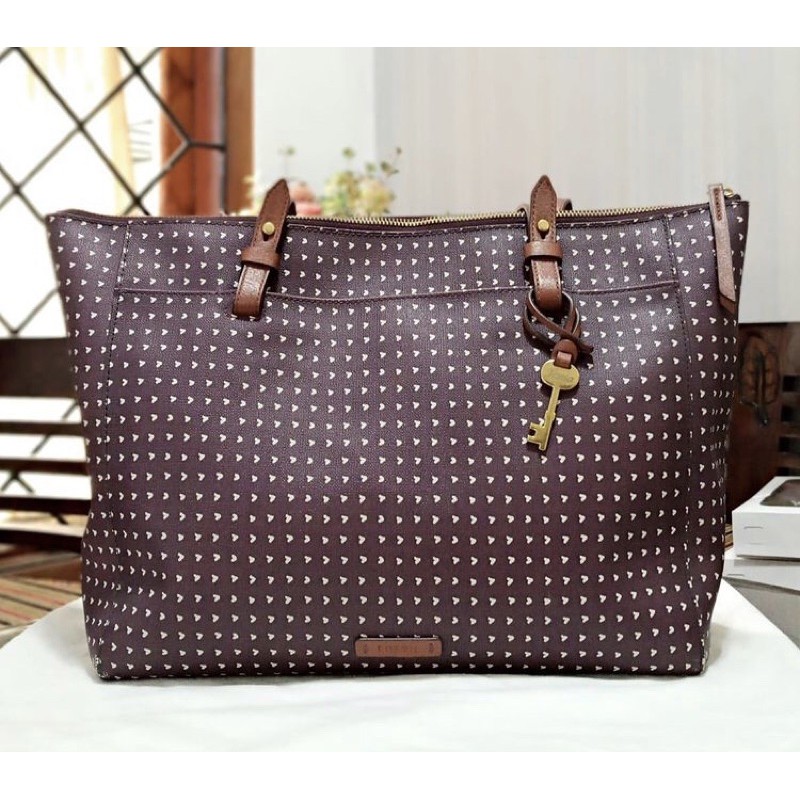 Fossil Tote Bag Brown