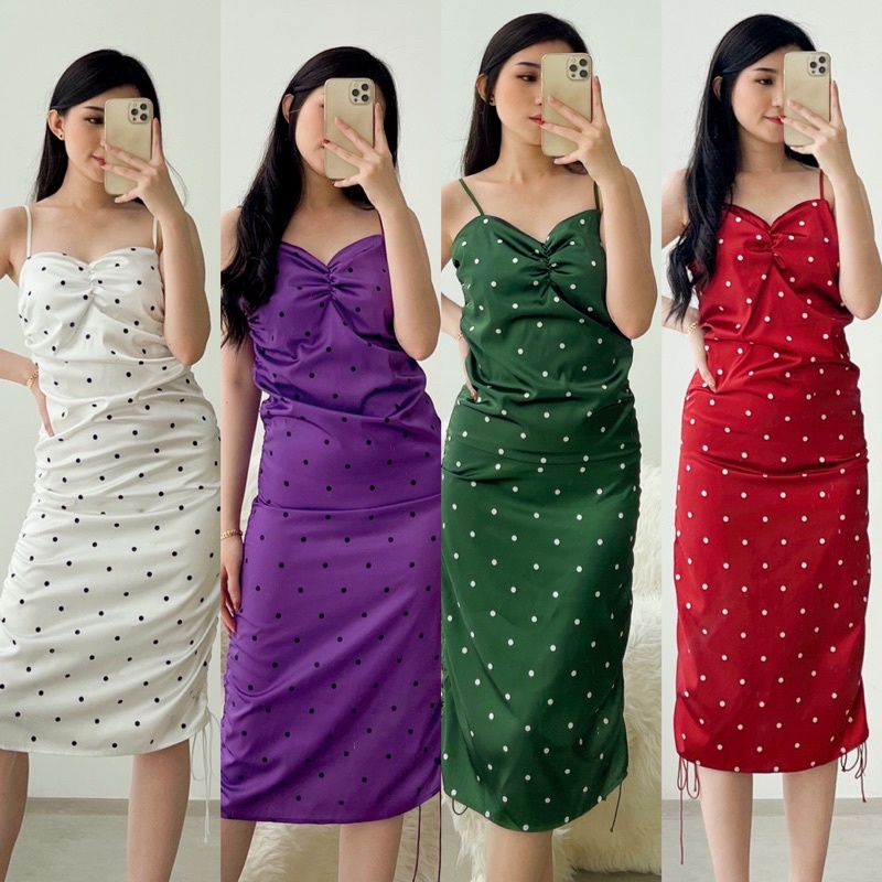 [MAFIA] POLKA DRESS /Polkadot dress.Dress wanita polkadot