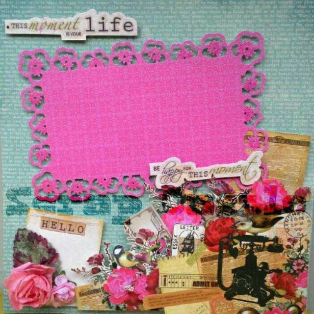 

Scrapbook Scrapframe "Hello" uk.15x15cm u/ Kado atau Mahar Pernikahan (harga blm termasuk frame)