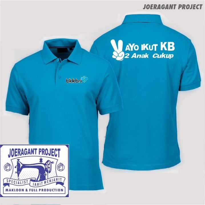poloshirt bkkbn ayo ikut kb / baju kerah bkkbn 2 anak cukup JP