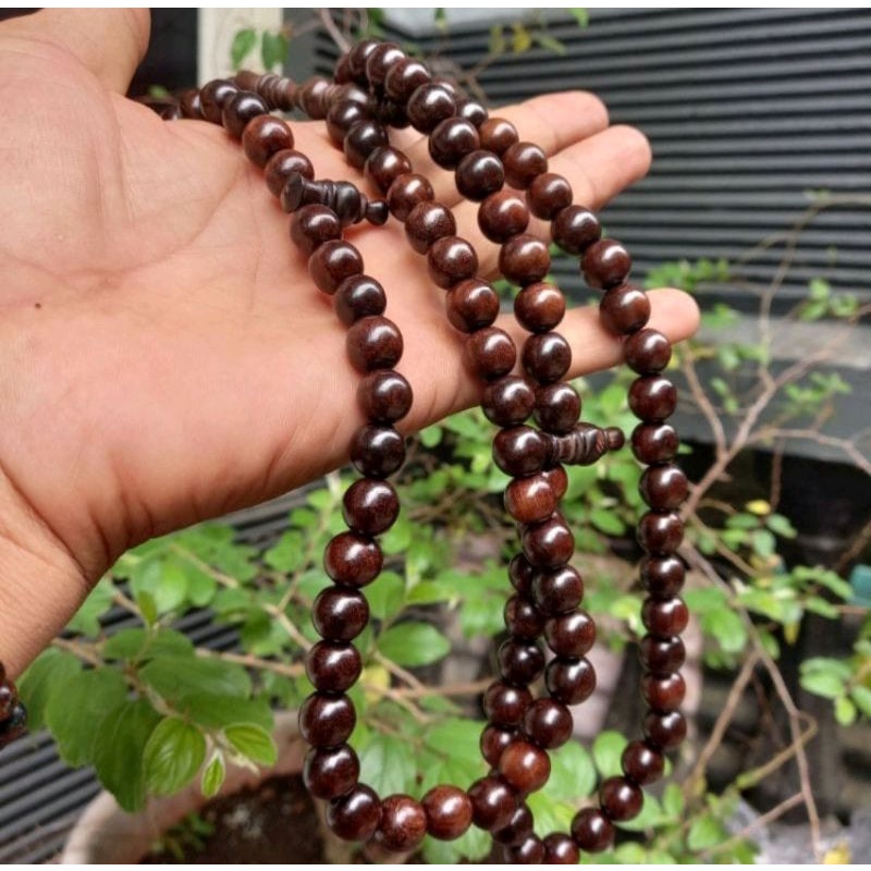 Tasbih setigi 10mm asli tasbeh kayu stigi tasbih 99 butir kayu sentigi laut
