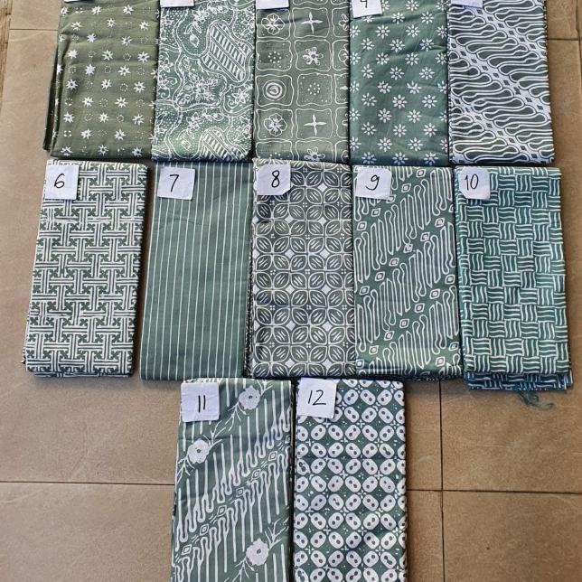 Kain Batik Garutan Warna Hijau Mint (081119)