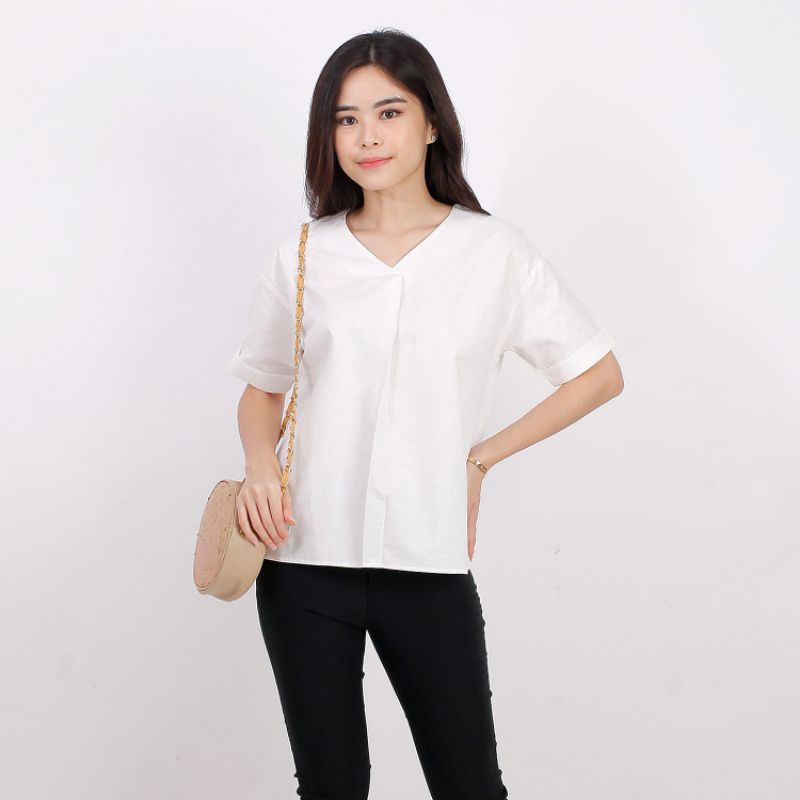 Blouse Wanita BV SA-82 / Atasan Wanita Polos/ Atasan Putih