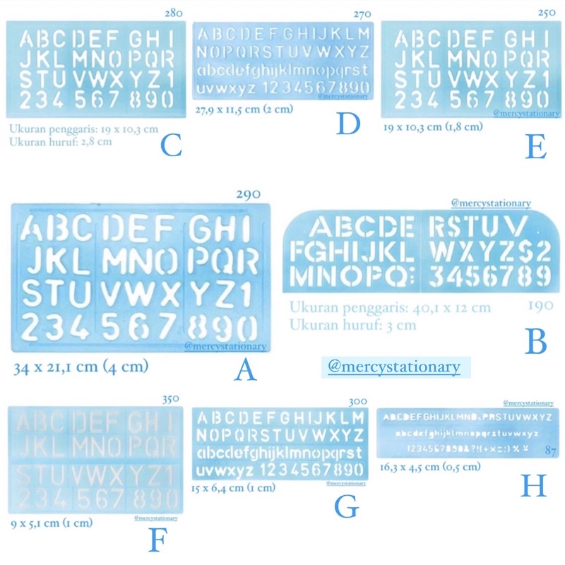 

Penggaris Cetakan Huruf Angka Templates Sablon