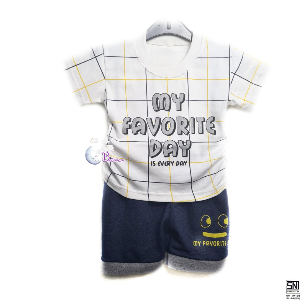 ECER BOBAAM MY FAVORITE DAY SETELAN ANAK LAKI-LAKI / SETELAN ANAK HARGA GROSIR