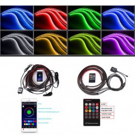 Grab Medan Lampu LED Strip Mobil with Bluetooth App Controller RGB Underglow Car Body 90/120 cm