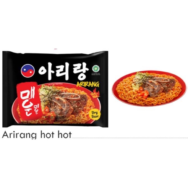 

Mie Arirang extra hot ( ada LOGO halal MUI )