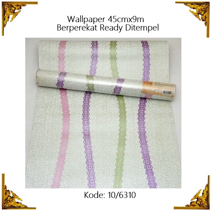 Wallpaper Minimalis Salur Berperekat 10/6310 45cmx9m