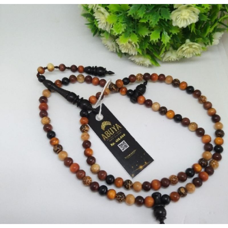 BISA COD TASBIH ABUYA 9MACAM KAYU BERTUAH UK 6MM