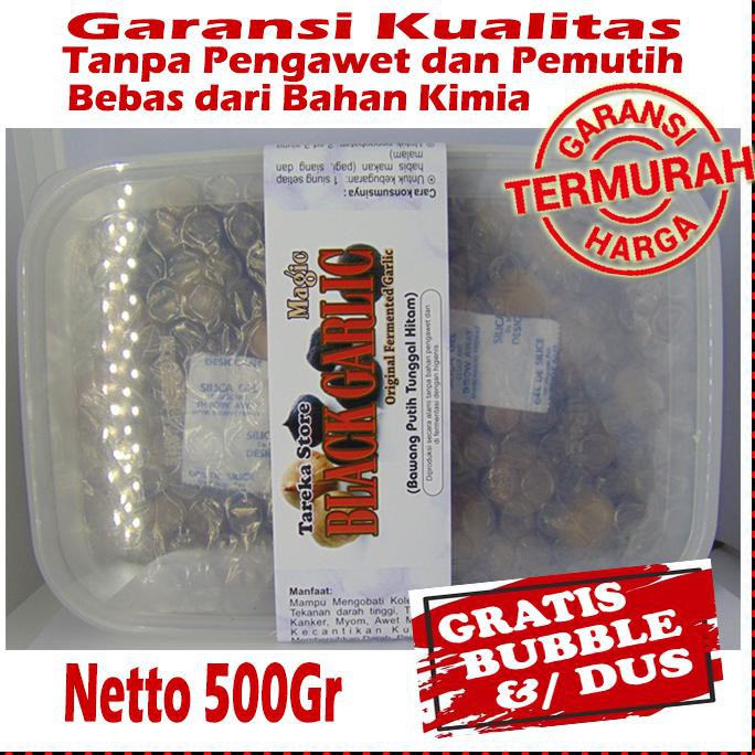

BAWANG PUTIH HITAM TUNGGAL 1/2 KG -BLACK GARLIC- BAWANG HITAM LANANG