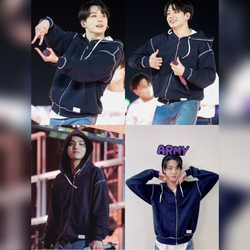 HOODIE ZIP-UP BTS PTD JAKET PERMISSION TO DANCE