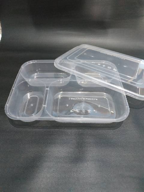 Tempat Makan Tahan Panas/Thinwall Sekat 4A/Tempat Makan Plastik/Kotak Makanan