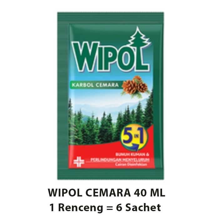 WIPOL SACHET 40 ML ISI 6 SACHET (COCOK UNTUK PEMBUATAN DESINFEKTAN)