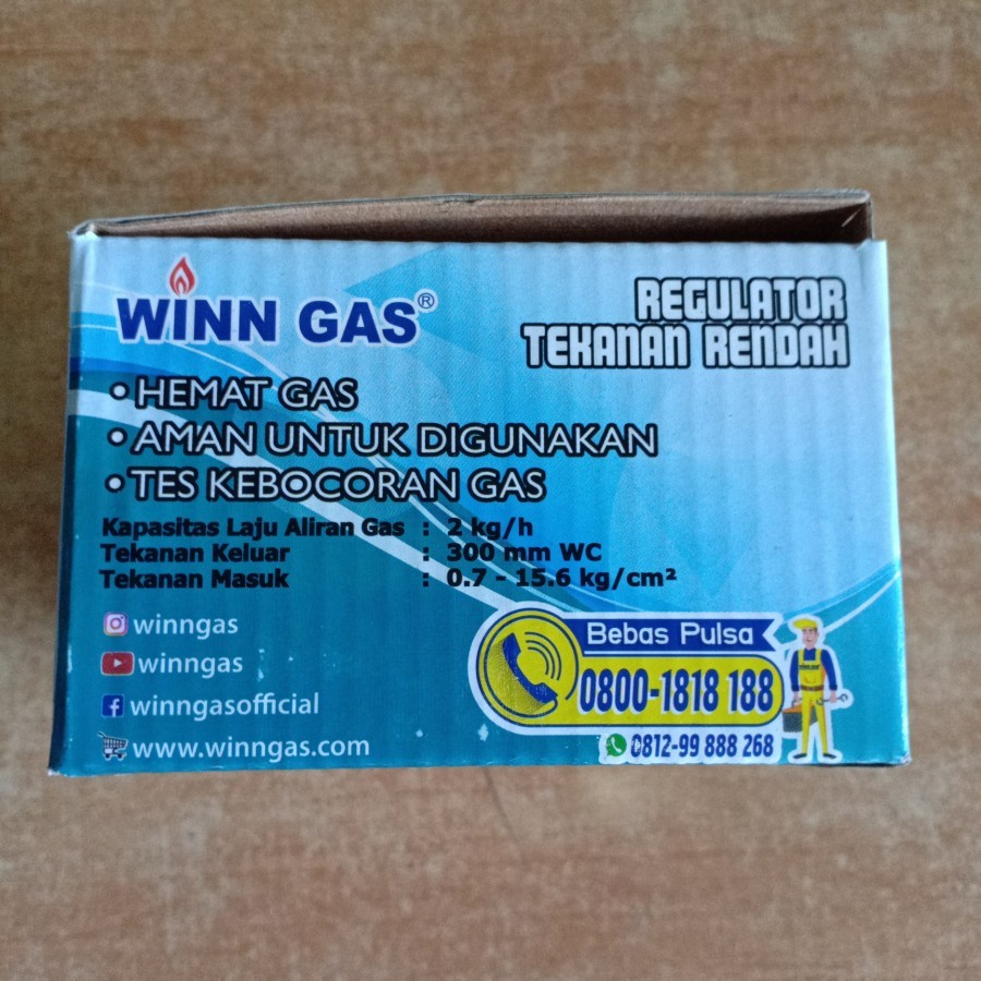 Regulator Winn Gas + Meteran W182M Kompor Gas W 182 M