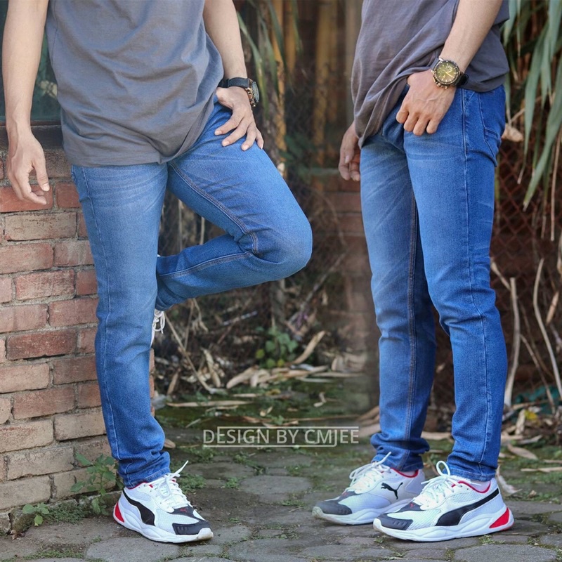 Celana Panjang Jeans Pria Celana Panjang Jeans Cmjee Simple Biowash