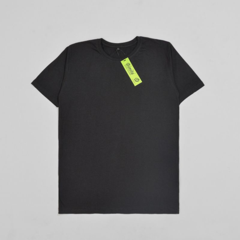 Kaos polos cotton bamboo 30s katun bambu Hitam