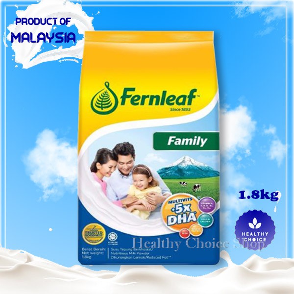 

SUSU BUBUK FERNLEAF FAMILY MULTIVIT MILK POWDER 1.8KG IMPORT MALAYSIA