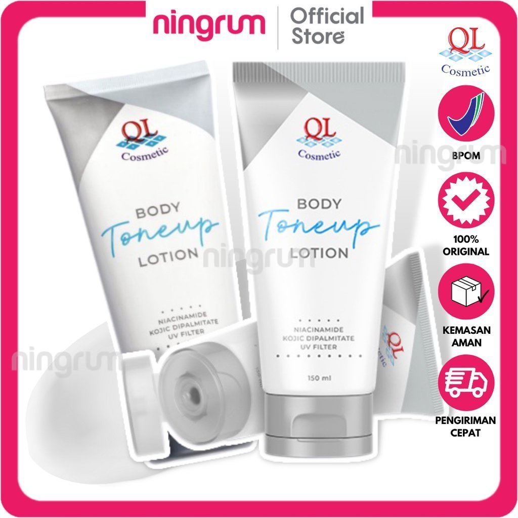 Ningrum QL Cosmetic Body ToneUp Lotion Body Lotion Body Care Mencerahkan Kulit Instan White - 7009