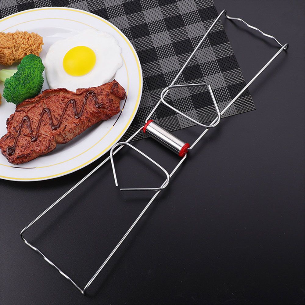 PREVALENT Foldable Plate Gripper Non-slip Holder Anti-Scalding Clip Pot Steamer Lifter Kitchen Tools Anti-Hot Dish Bowl Clamp