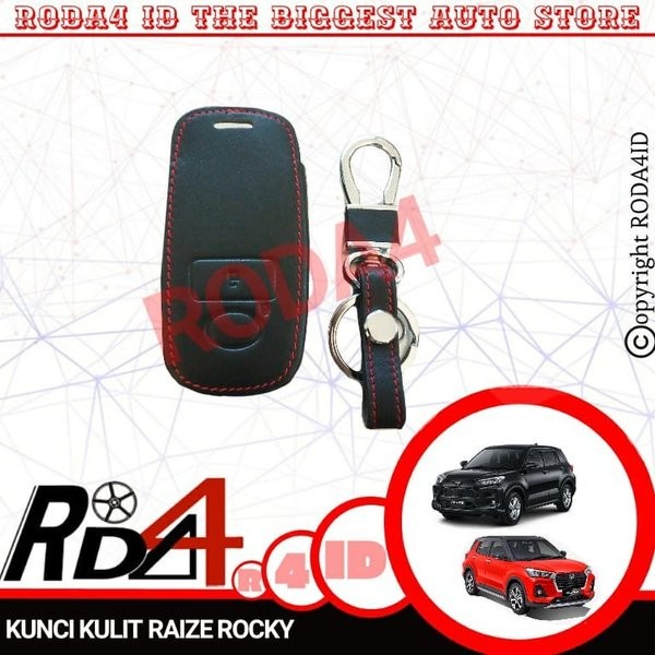 Sarung Kunci Kulit Toyota Raize Daihatsu Rocky Leather Key Cover Casing Mobil Carbon Leather All New Avanza Veloz 2021 2022 Sarung Kunci Hard Case