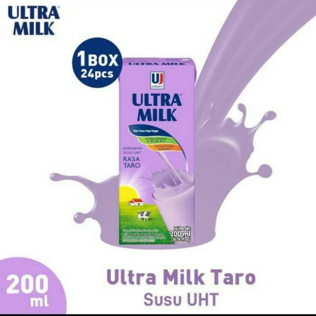 

Susu ultra rasa taro 200ml isi 24 pcs 1 karton