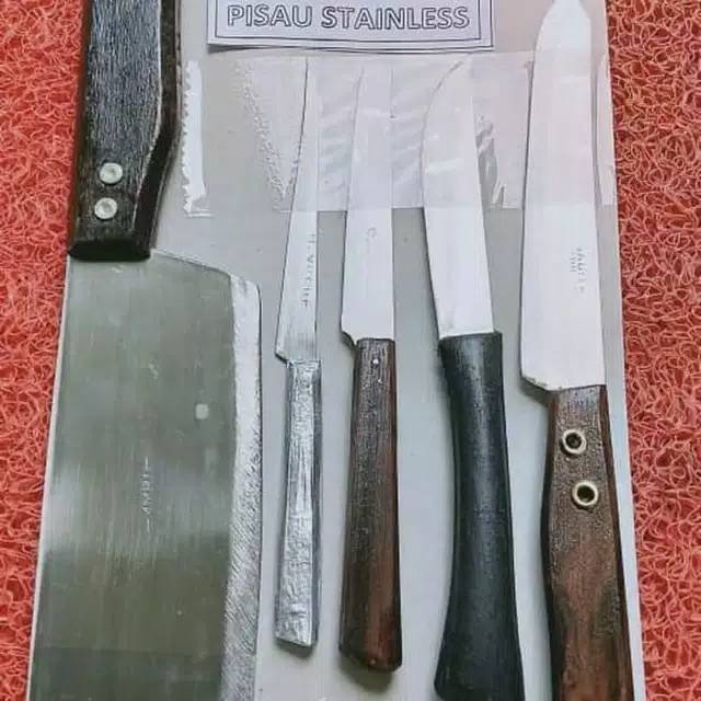 Promo Paket hemat pisau steinlees anti karat dan tajam isi 5 pcs / isi 6 pcs