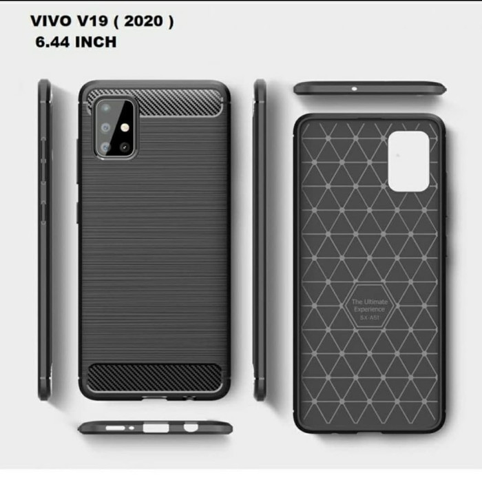 SOFTCASE VIVO V19 - SLIM FIT CARBON VIVO V19 NEW 2020 - BC