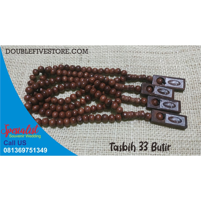 Souvenir Pernikahan Tasbih - Souvenir Tasbih Kayu 33 butir