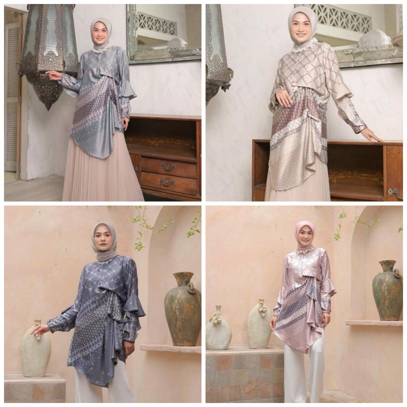 KAYANGAN TUNIK By VANILLA HIJAB_ EGGSALT, BLUSH, NAVY, KHAKIBROWN_ S dan M