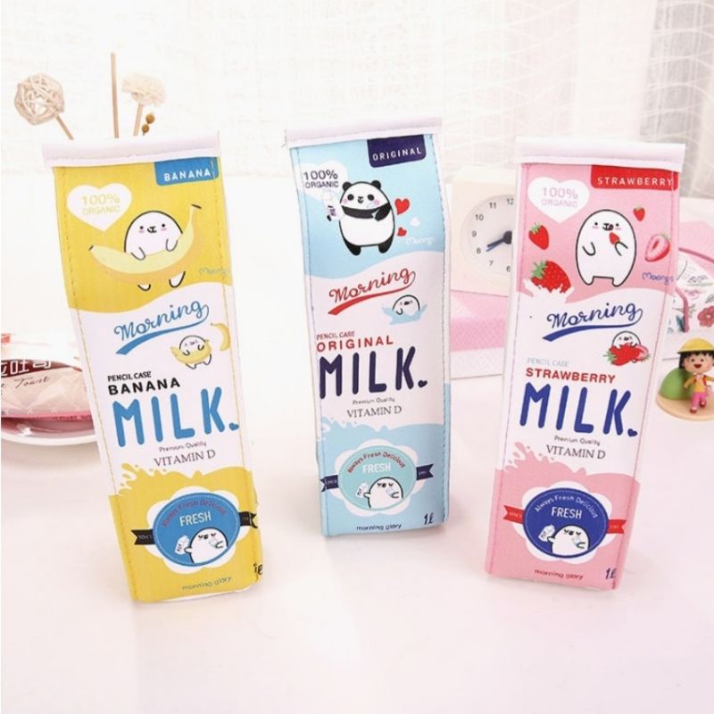 

♥️♥️ Pencil Case Milk Box Import Premium | Kotak Pensil Bentuk Kotak Susu Viral