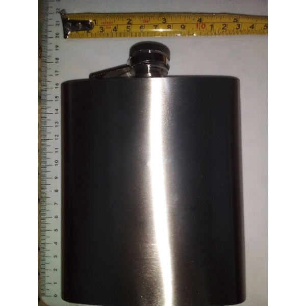 Botol Minum Hip Flask Gepeng Pipih Wine Whiskey Beer Camping Outdoor Besar 18 Oz