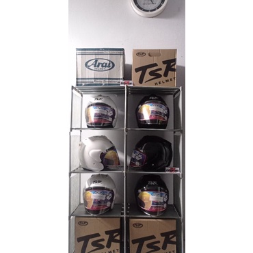 helm TSR RAM 4 New Solid hitam dan putih