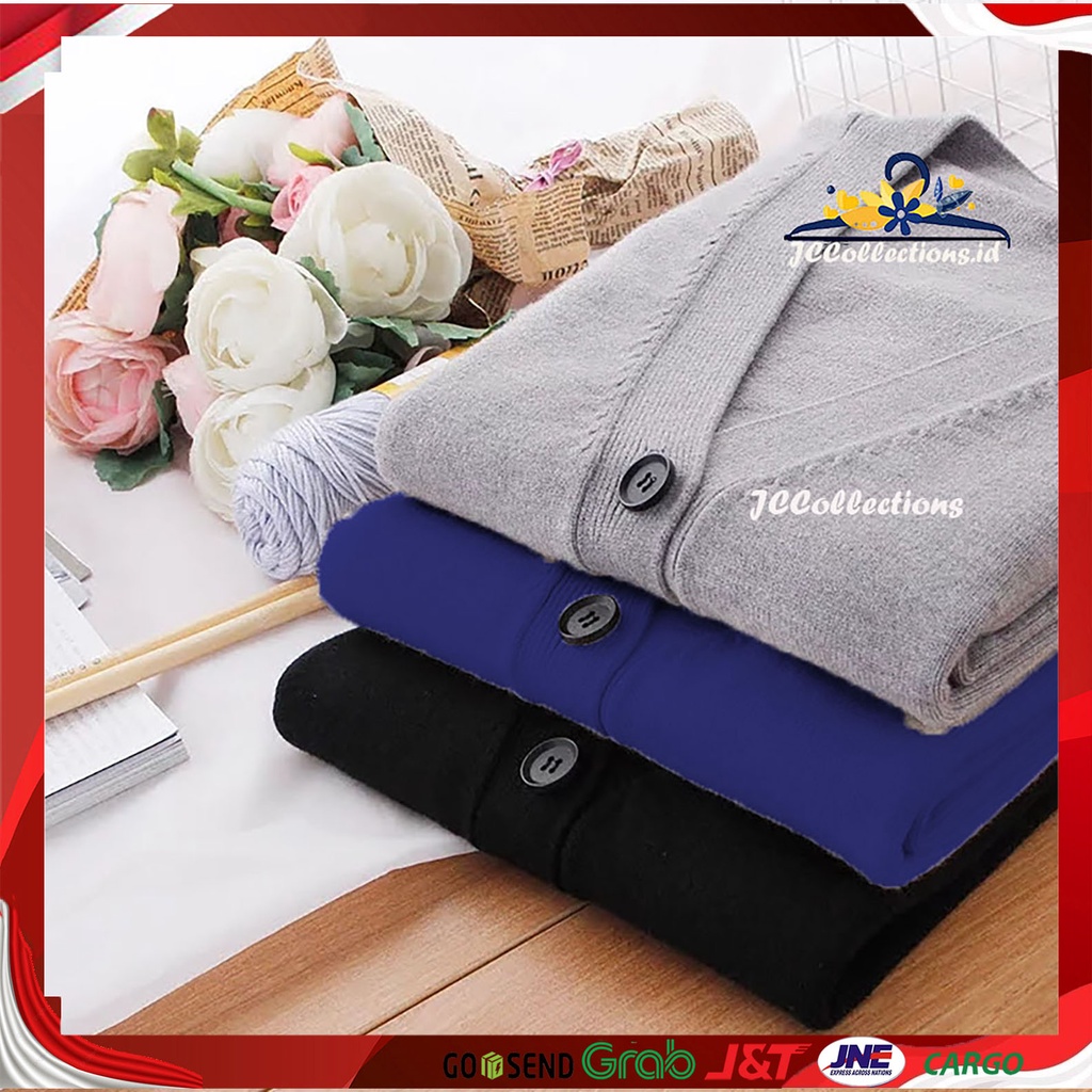 Cardigan Rajut Wanita Oversize XL – 2XL Rike / Female Big Kardi Knit VNeck