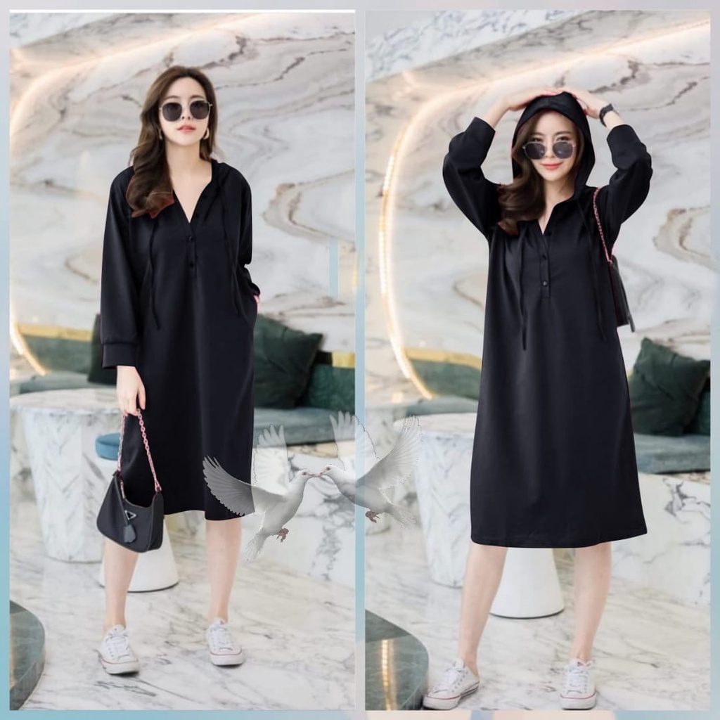 Toply shop Dres hoodie wilona jumbo