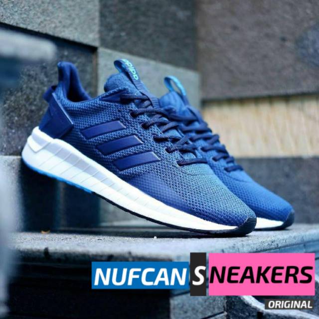 SEPATU COWOK RUNNING ADIDAS ORI ADIDAS QUESTAR RIDE DARK NAVY ORIGINAL 100% BNWB