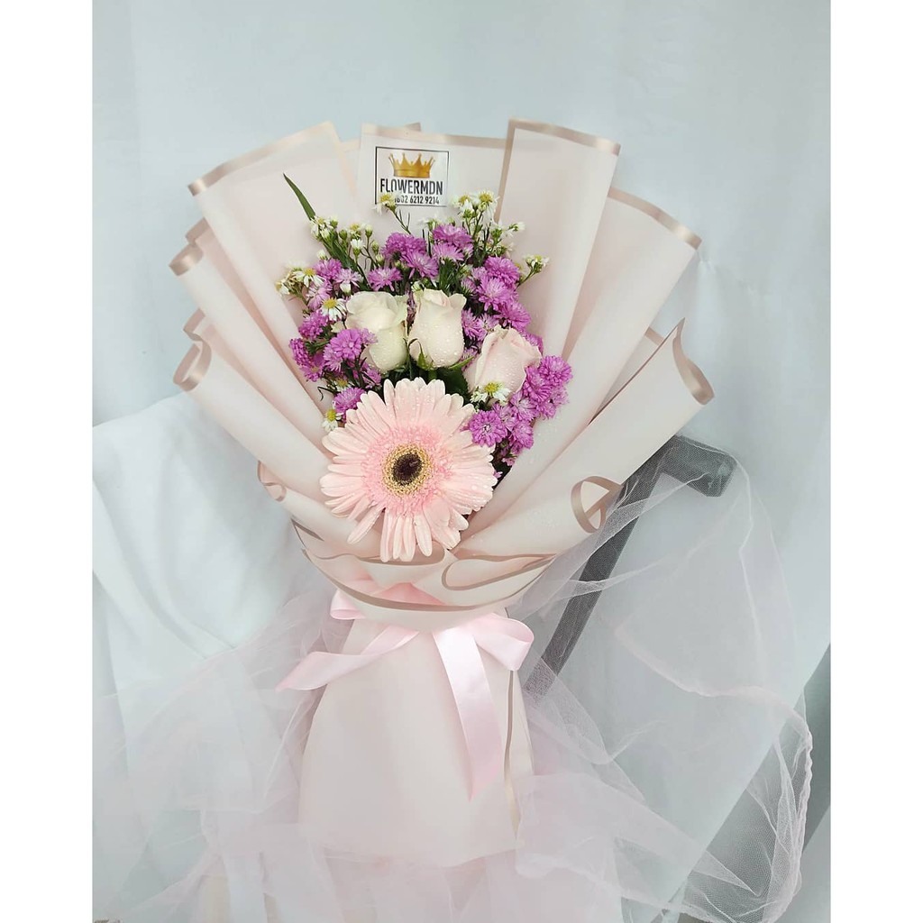 flower medan buket bunga wisuda mawar asli segar kado anniversary toko bunga medan