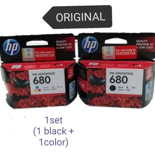 Tinta Hp 680 original 1 set(black&color)tinta hp680/hp 680 black/hp680 color