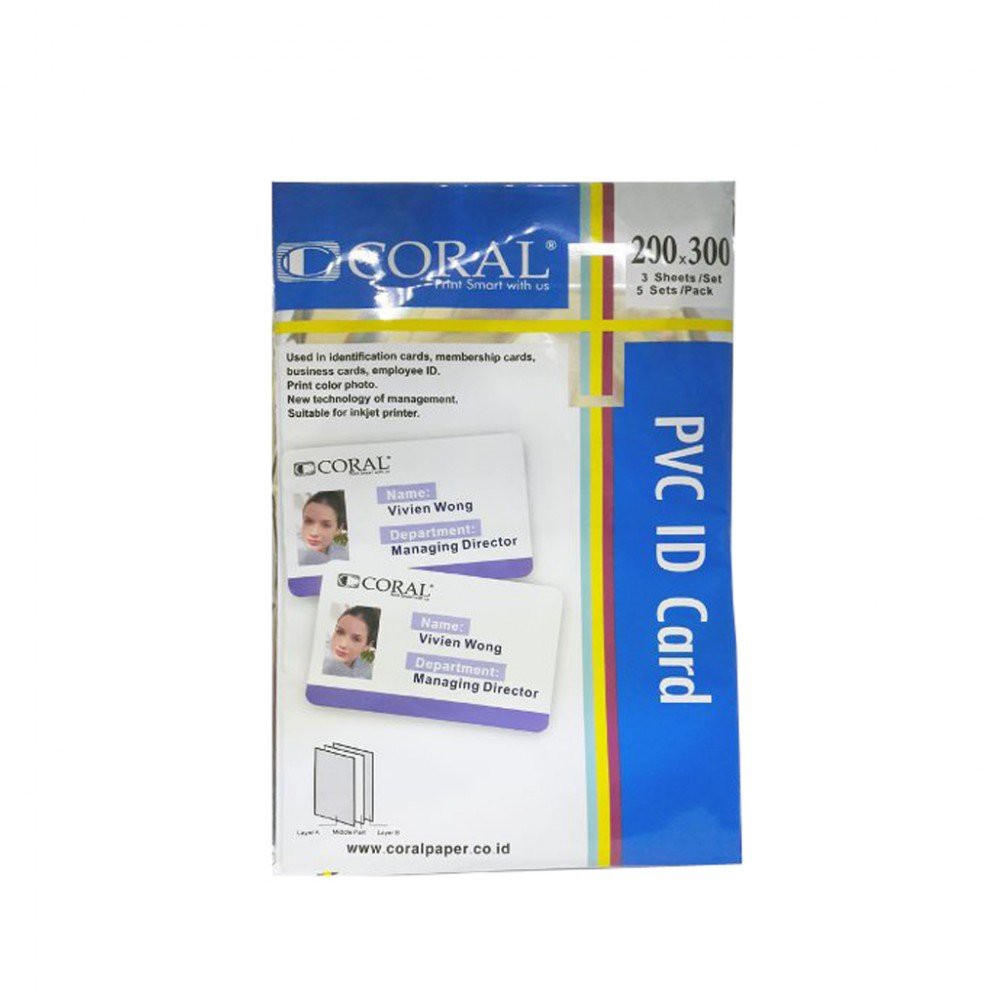 

Coral - A4 PVC ID Card 200 x 300