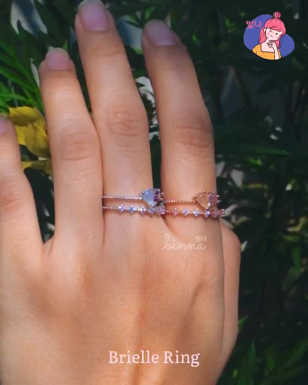 Cincin Wanita Korea Fashion Kasual Aksesoris Cewek Motif Rose Gold