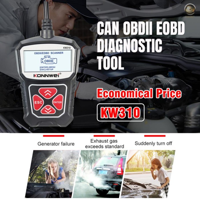 Brgmurah Konnwei Kw310 Alat Scanner Diagnostik Mobil Univers