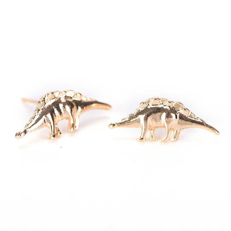 3 Pasang / Set Anting Tusuk Motif Dinosaurus Bahan Metal Untuk Wanita / Pernikahan