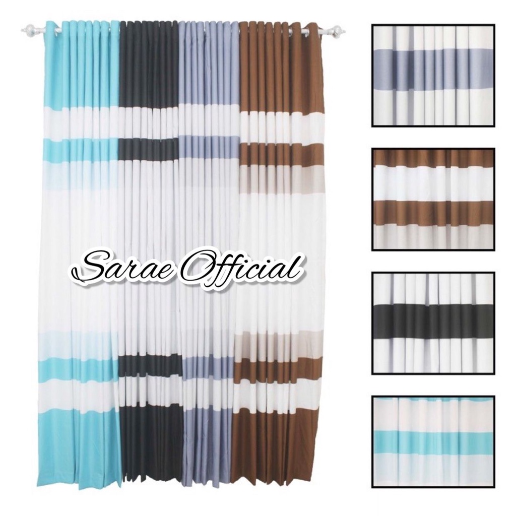 SARAE OFFICIAL - Gorden minimalis Rainbow -Gorden jendela - Gorden pintu