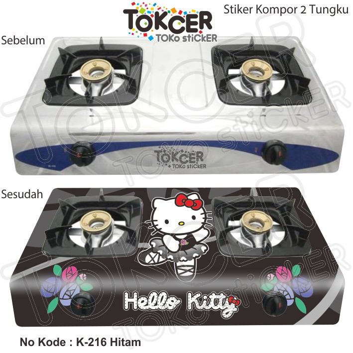 Stiker Kompor 2 Tungku Hello Kitty