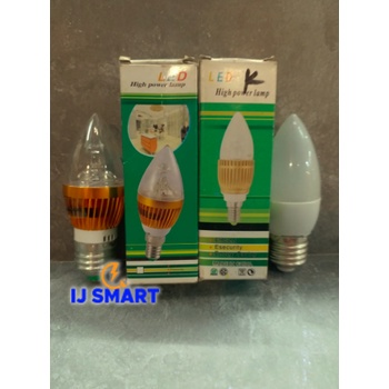 LAMPU BOHLAM LED E27 - FROSTED - KUNING