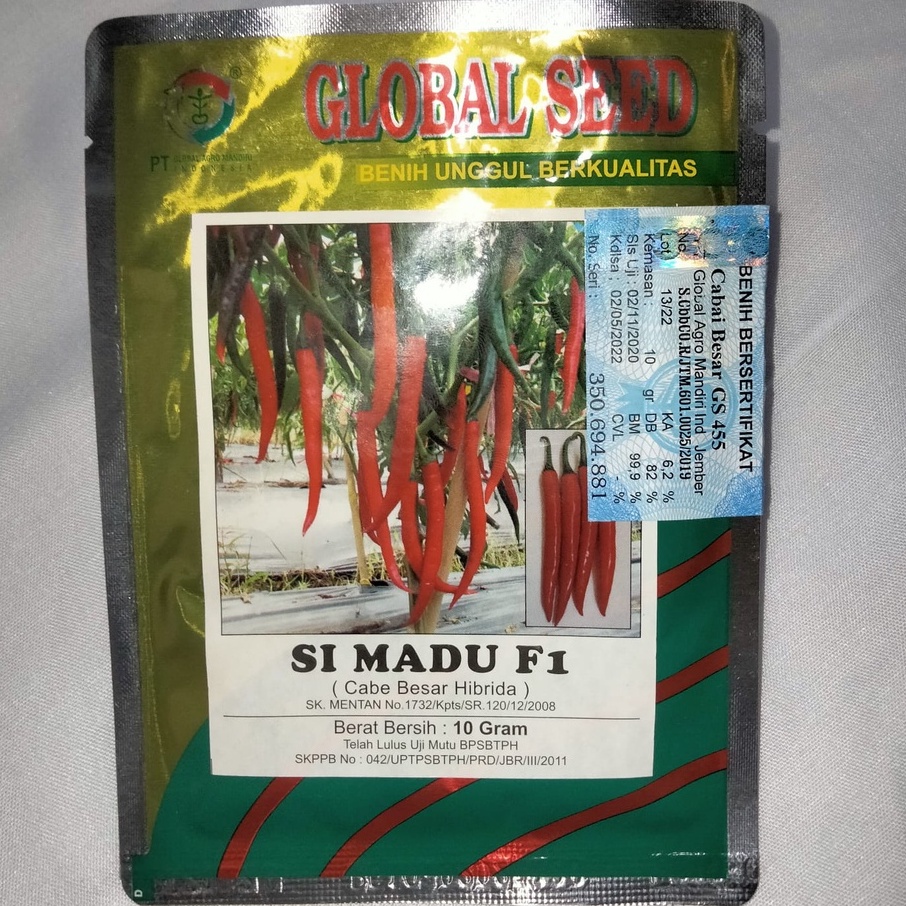 

BENIH CABAI BESAR "SI MADU F1" GLOBAL SEED