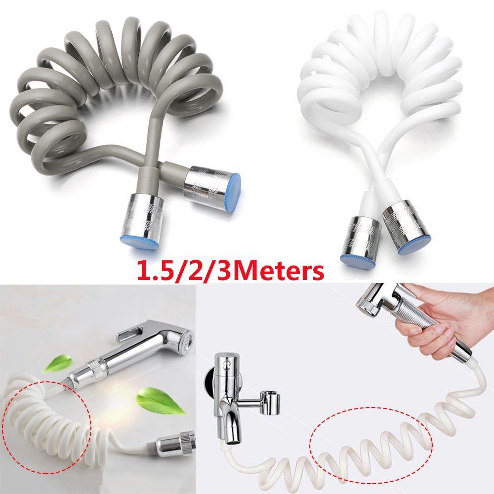 Preva 1.5/2 /3meter Spring Shower Hose Retractable Telephone Line Style Fleksibel Aksesori Kamar Mandi Ledeng Air