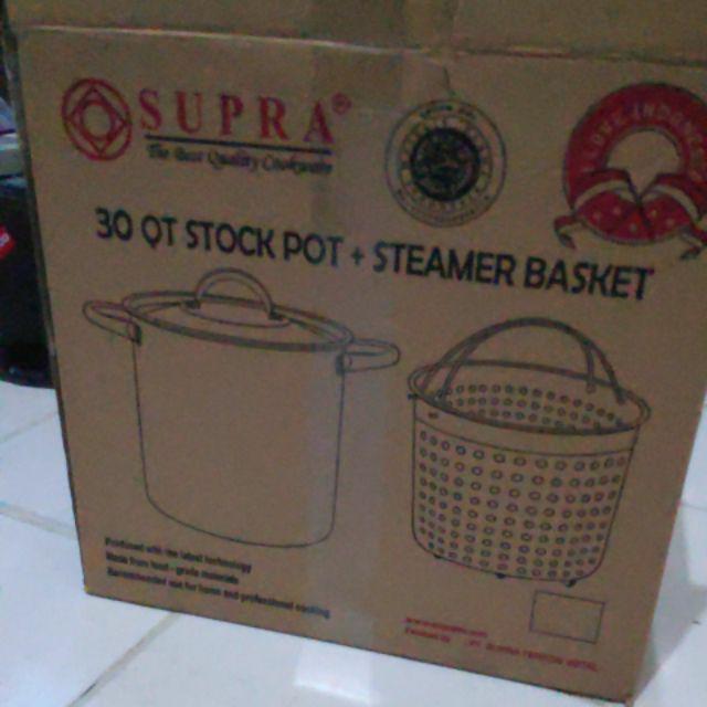 Supra Stainless Stockpot 30 Qt/ Panci Masak Jumbo [28.4 Liter]