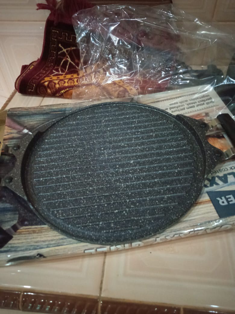 Super Galaxy Grill Pan Wajan Panggangan Anti Lengket Marble